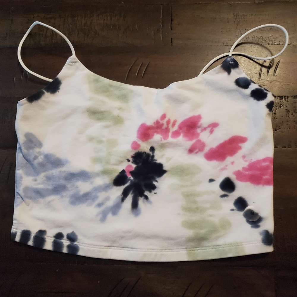 Aeropostale seriously soft cropped tie dye bungee tank